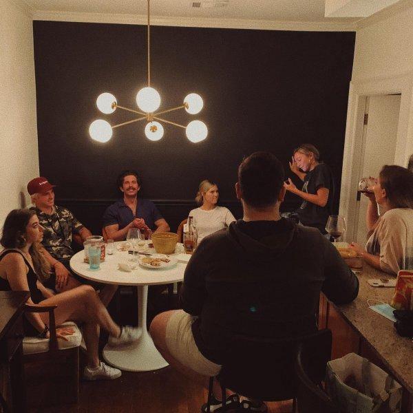 Staggered Glass 6 Light Chandelier