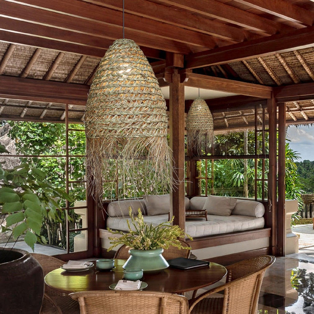 Straw Hat Rattan Woven Pendant Light