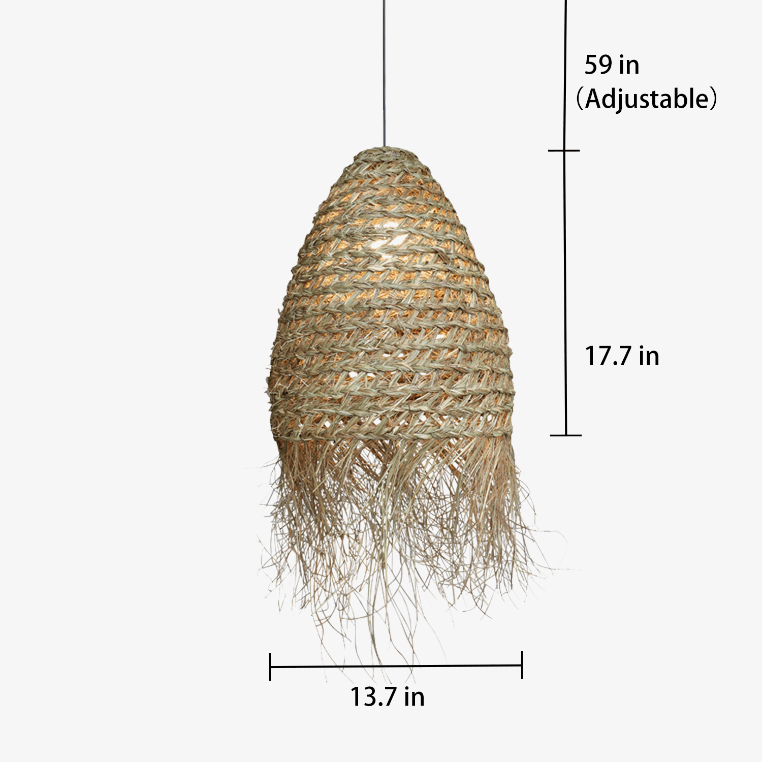 Straw Hat Rattan Woven Pendant Light