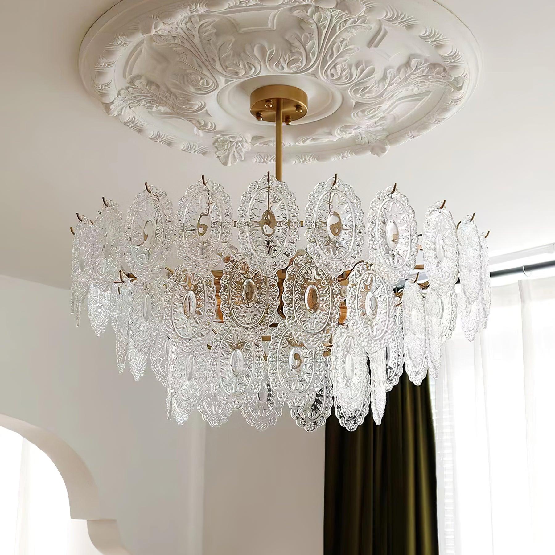 Sunflower Glass Chandelier