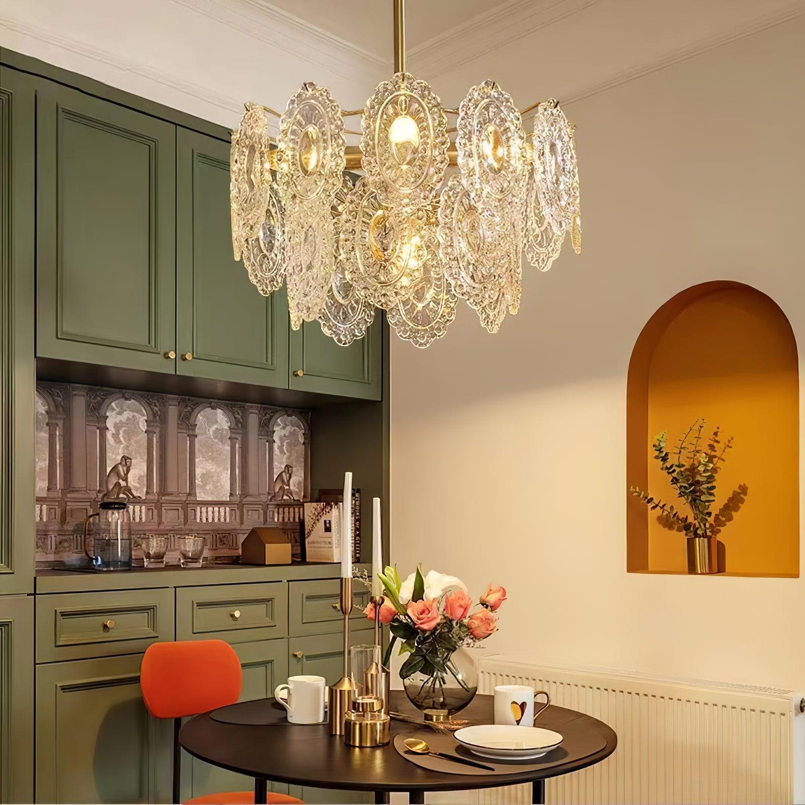 Sunflower Glass Chandelier
