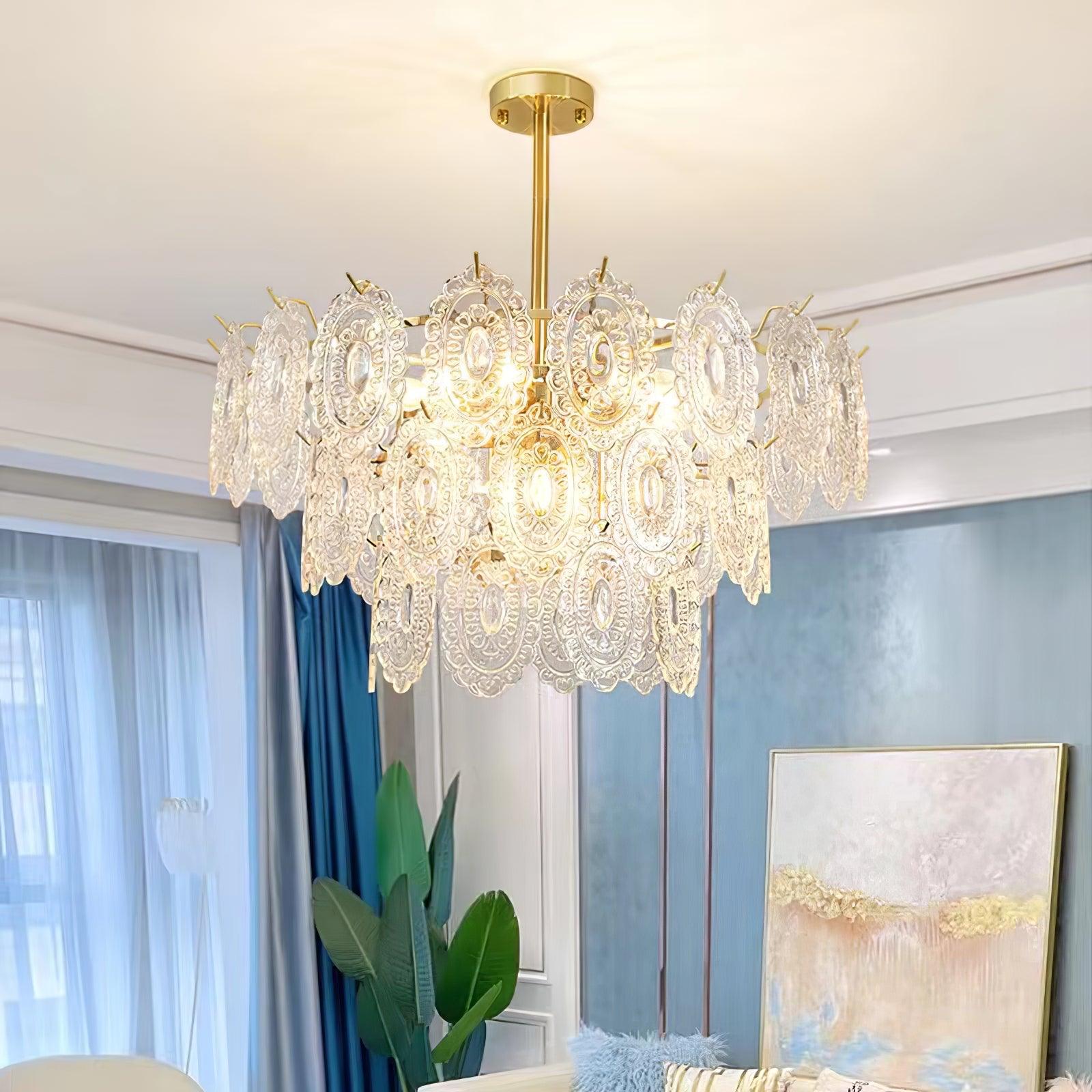 Sunflower Glass Chandelier