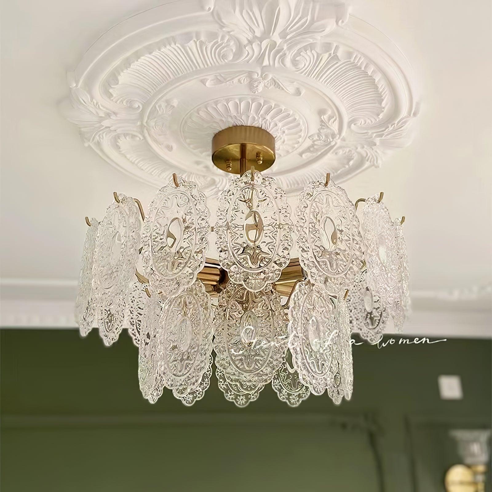 Sunflower Glass Chandelier