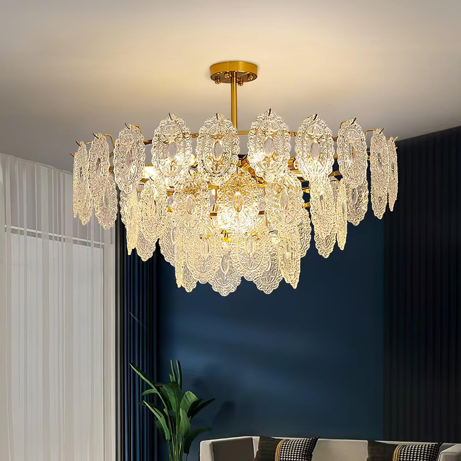 Sunflower Glass Chandelier