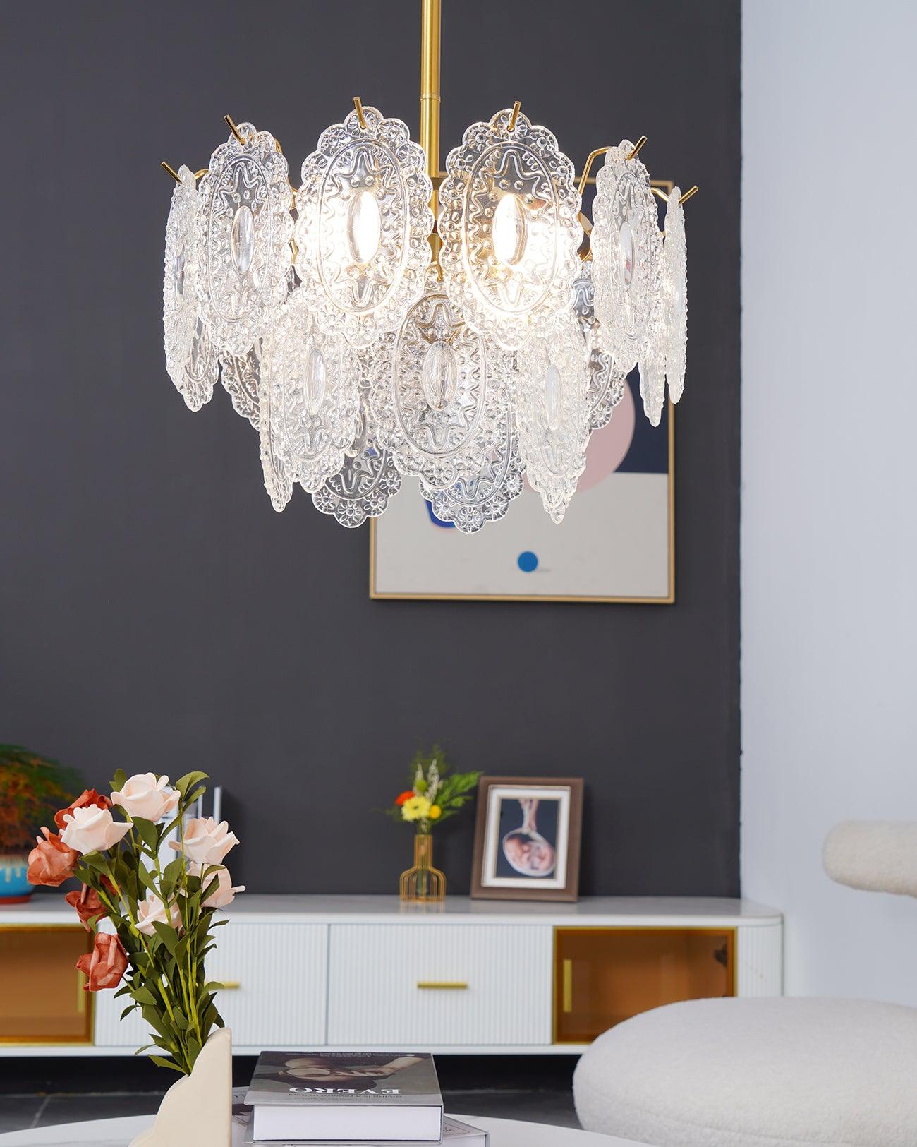 Sunflower Glass Chandelier