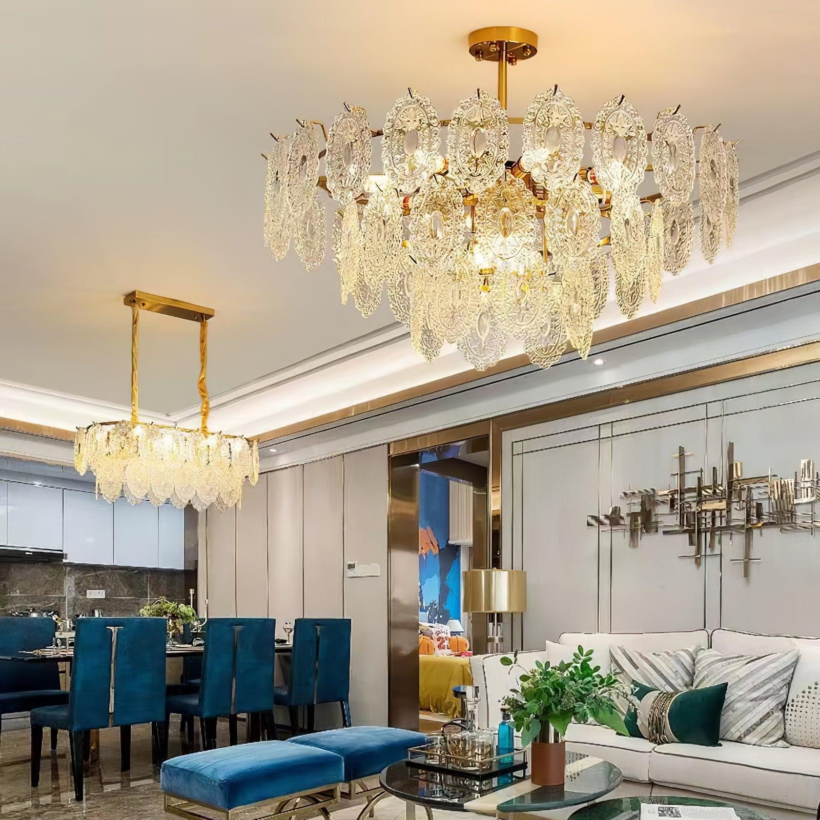 Sunflower Glass Chandelier