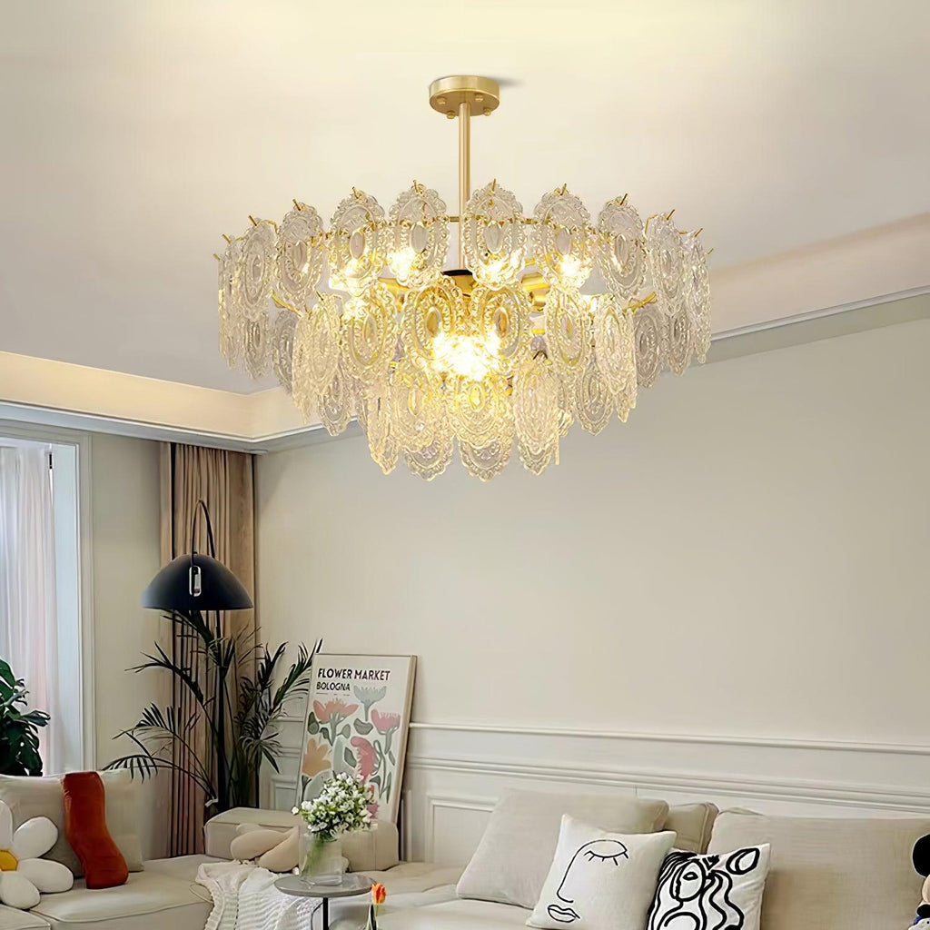 Sunflower Glass Chandelier