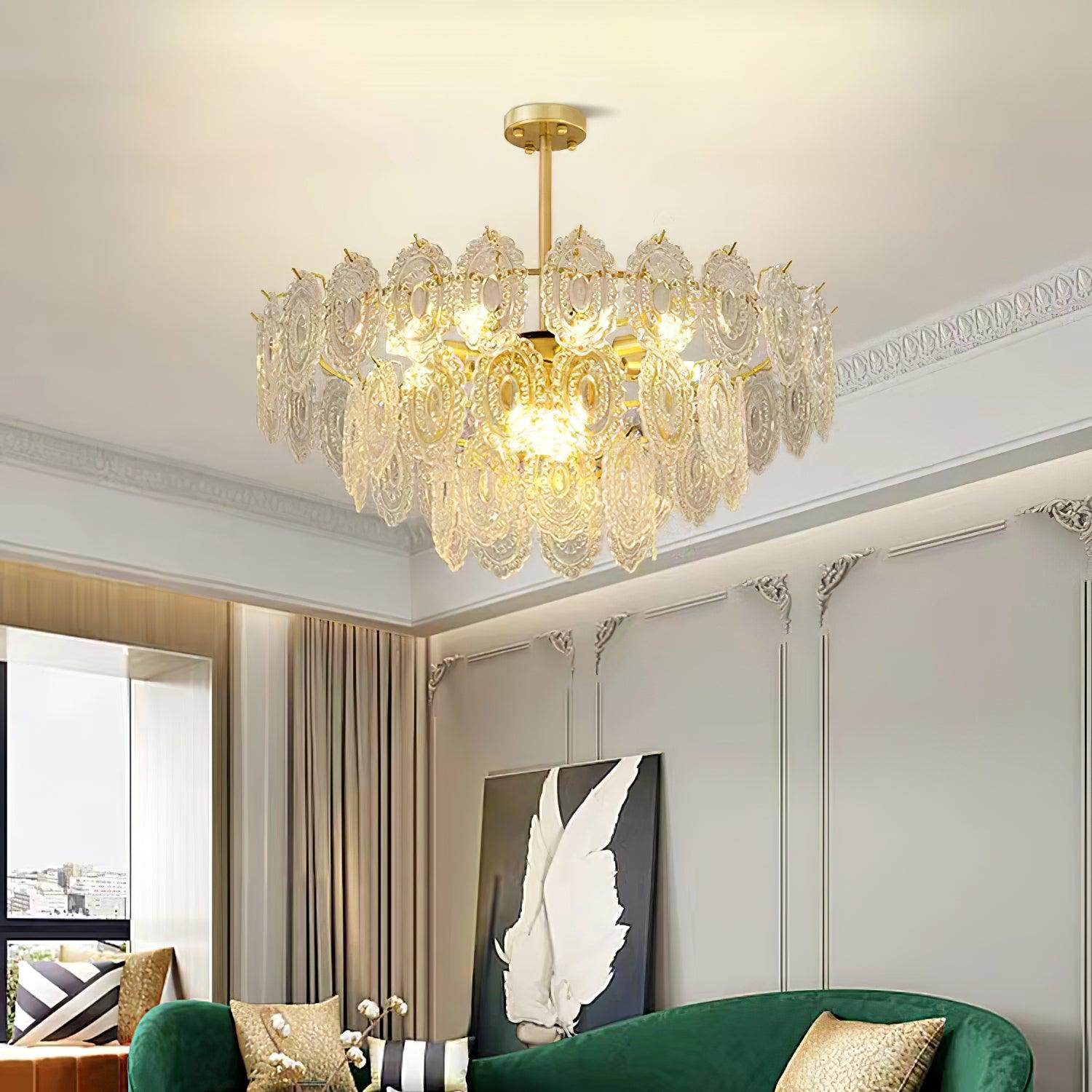 Sunflower Glass Chandelier