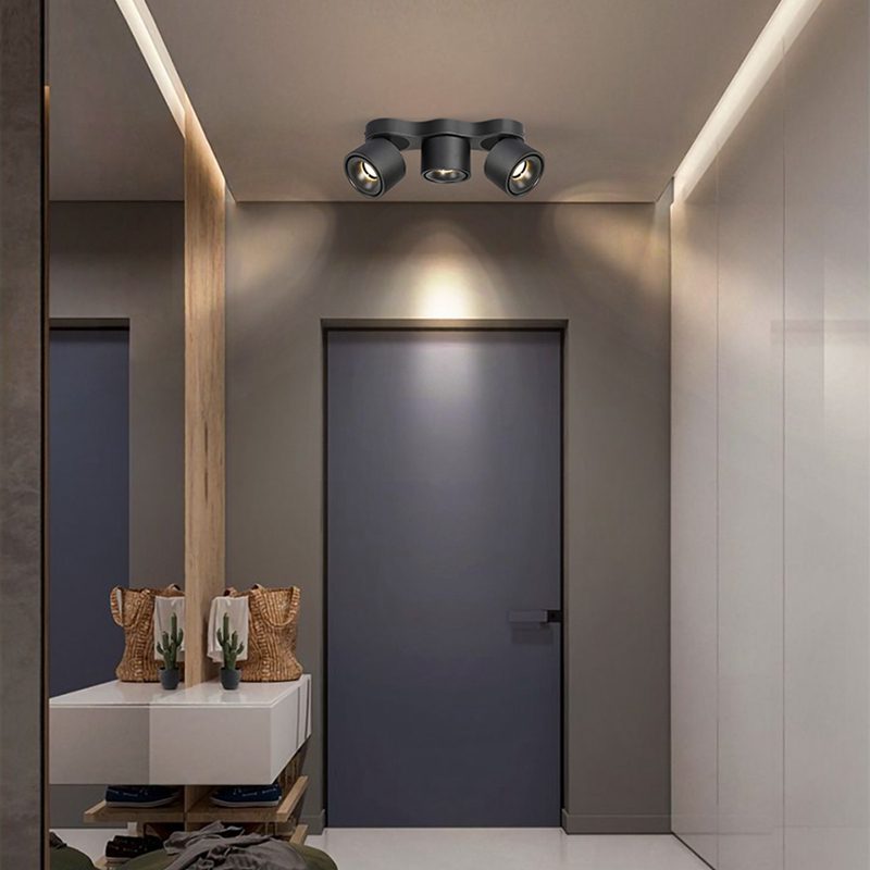 Three heads Rotating Folding Ceiling Lamp