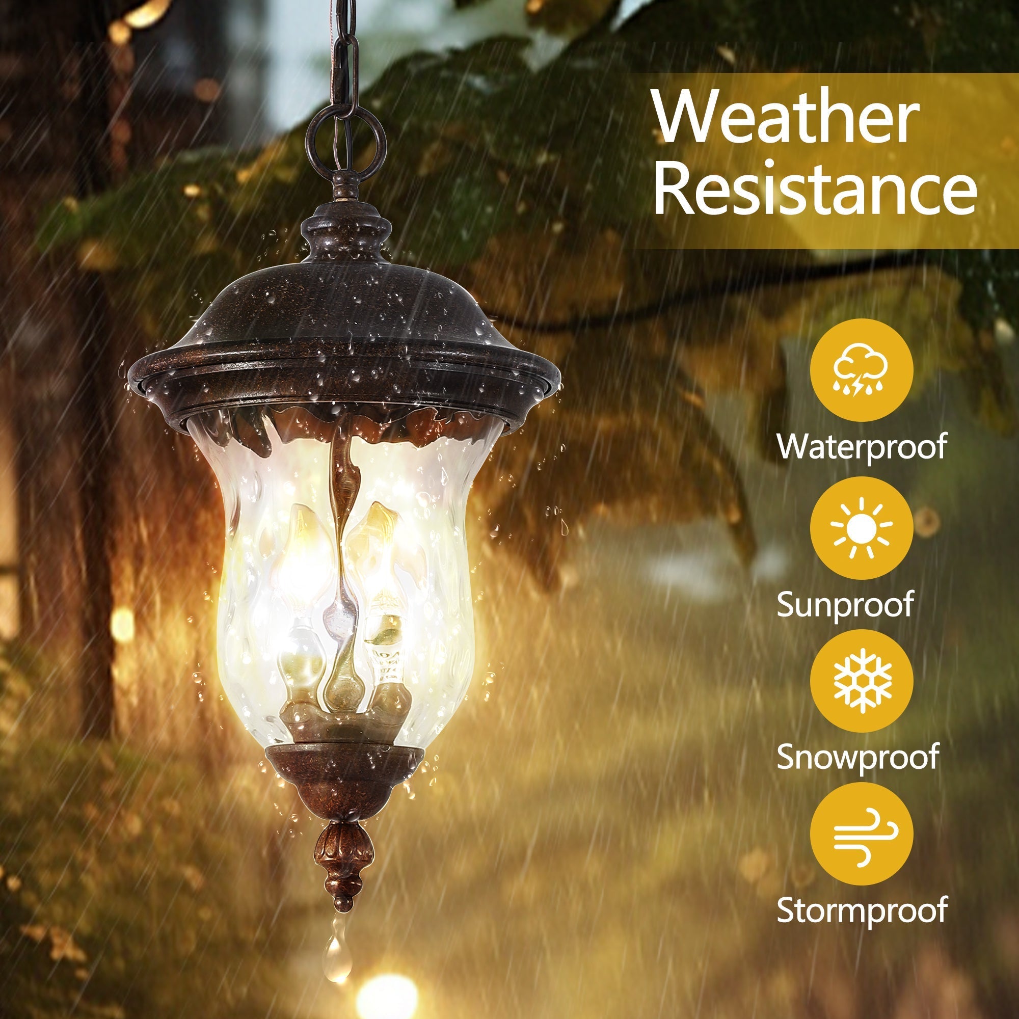 TimberFlare Lantern Outdoor Light