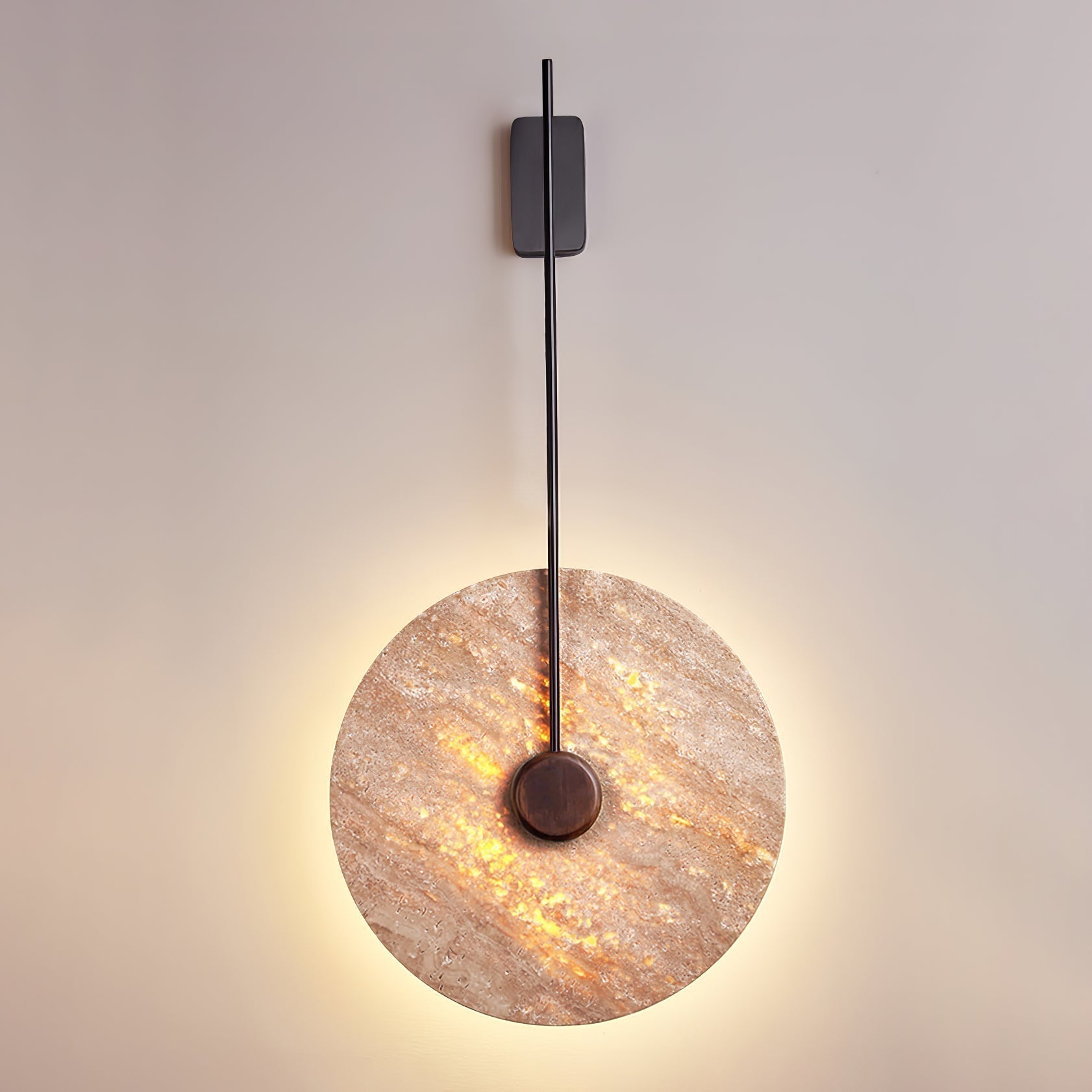 Travertine Disc Wall Lamp - ZozHome