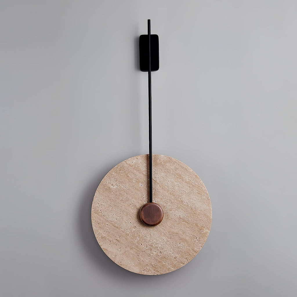 Travertine Disc Wall Lamp