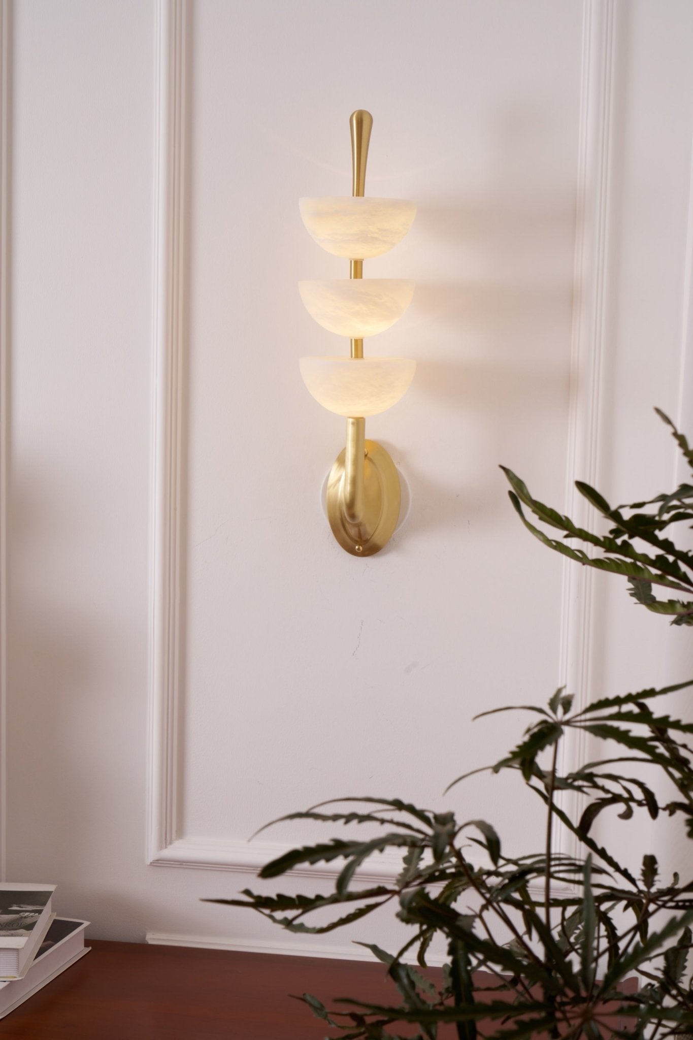 Triple Alabaster Wall Sconce