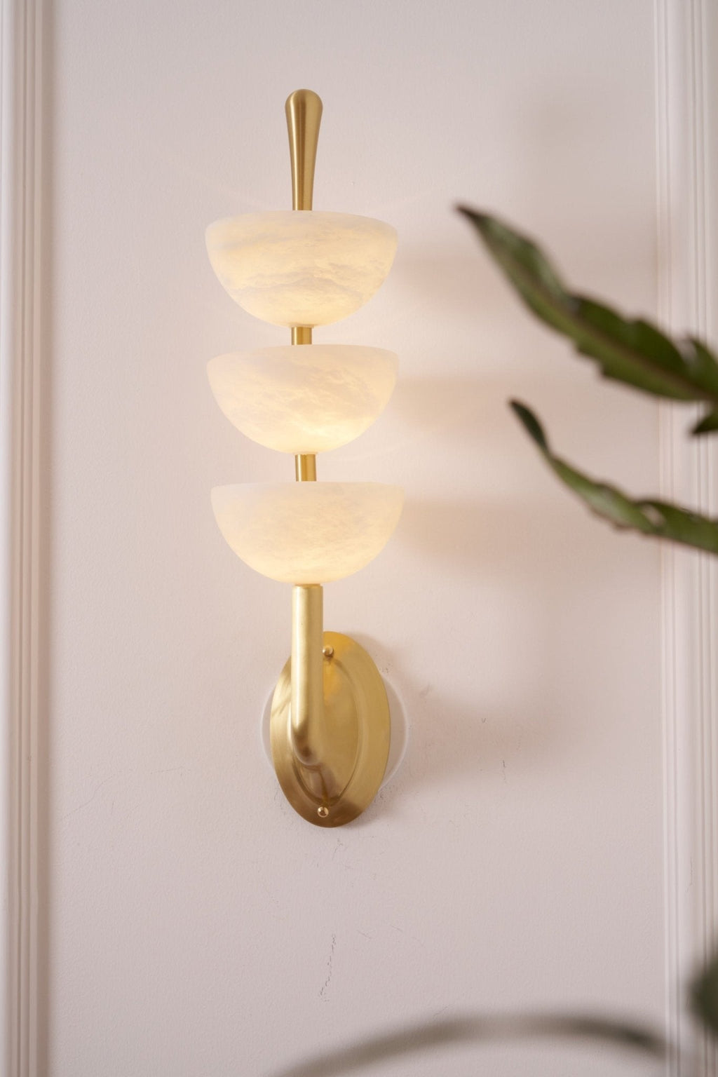 Triple Alabaster Wall Sconce
