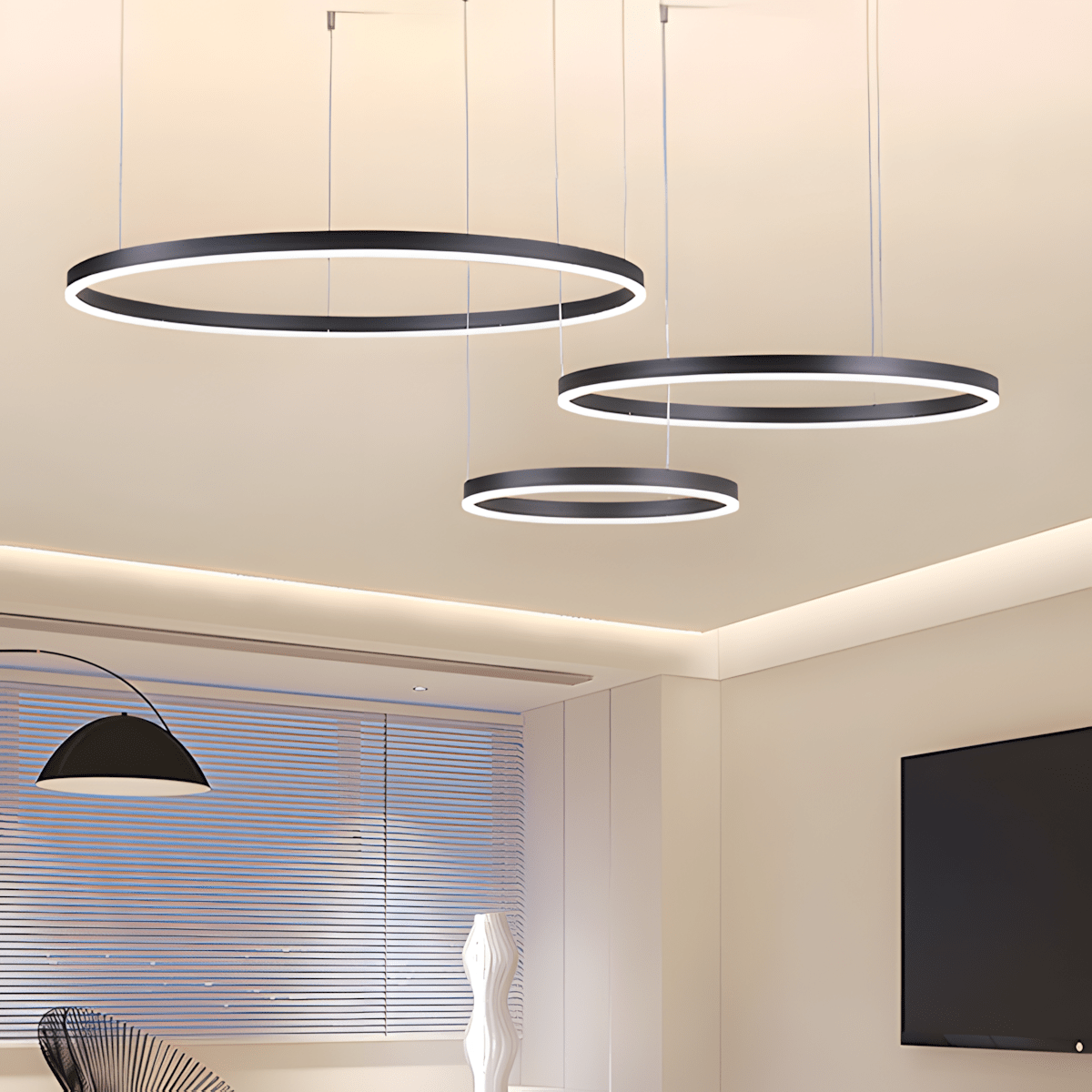 Triple Ring Chandelier