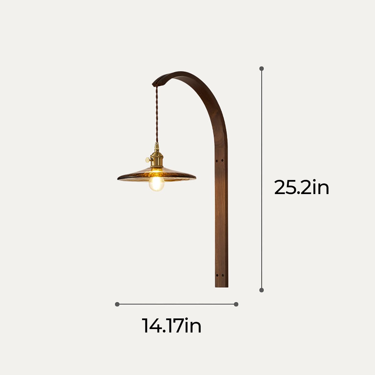 Tsubaki Walnut Wall Lamp
