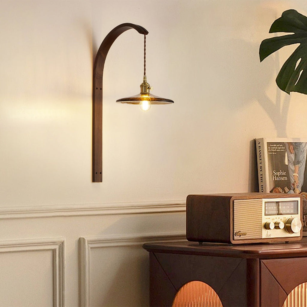 Tsubaki Walnut Wall Lamp