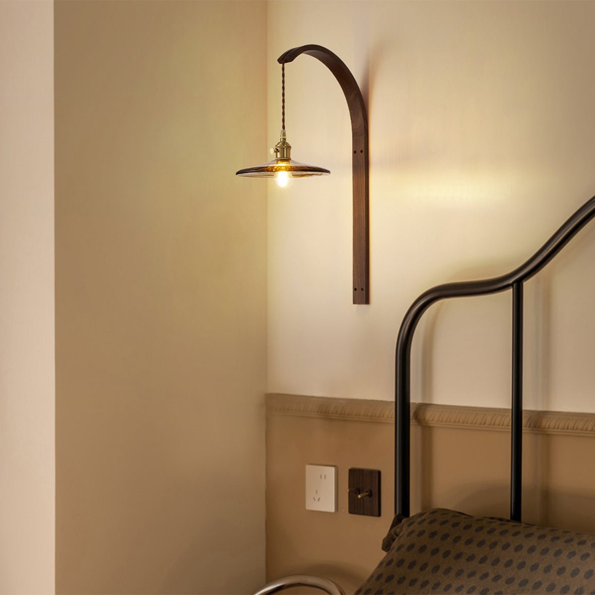 Tsubaki Walnut Wall Lamp