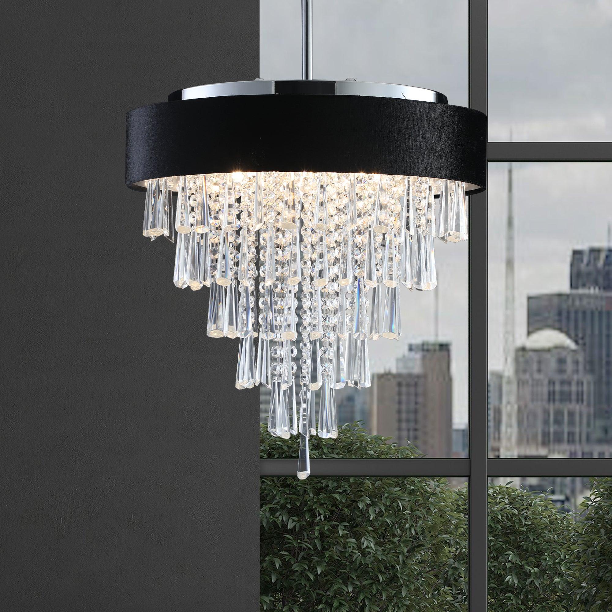 Unique Tiered Crystal Chandelier