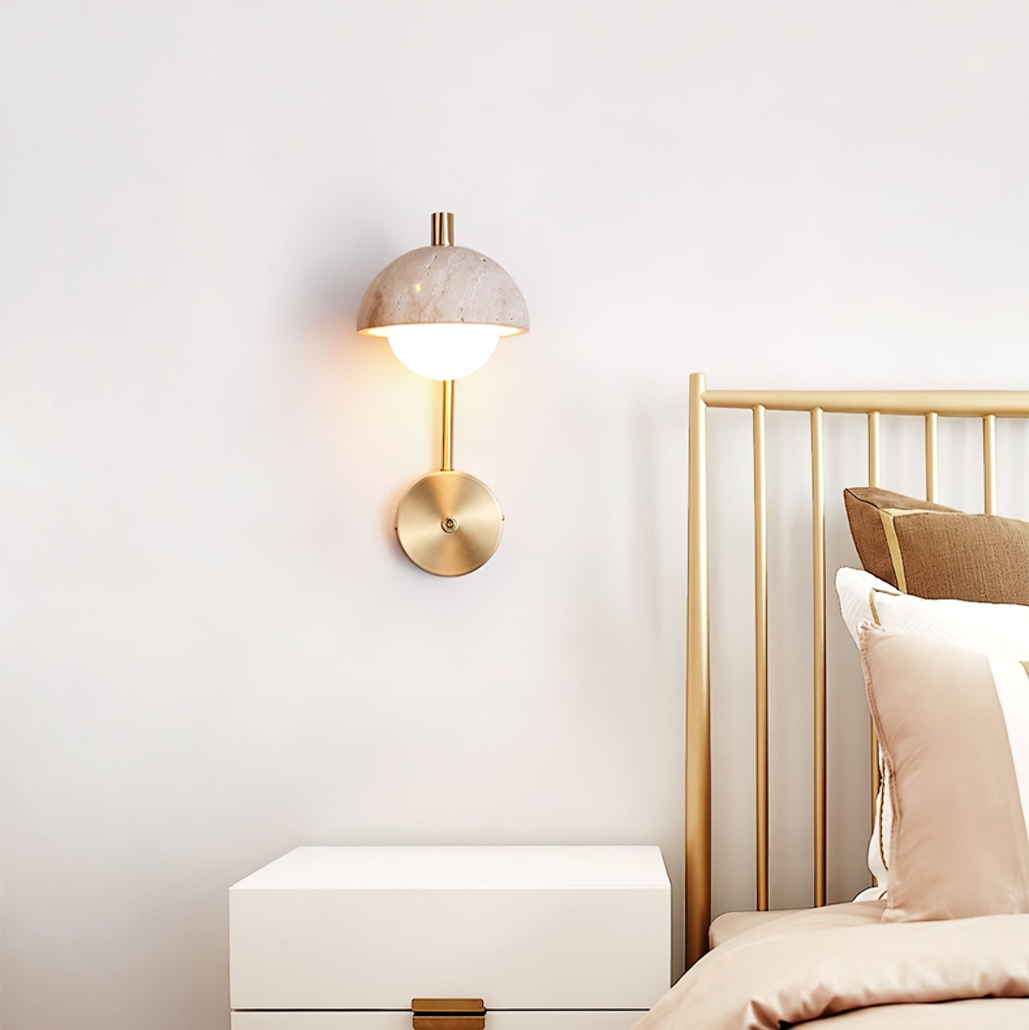 Vellum Travertine Wall Sconce