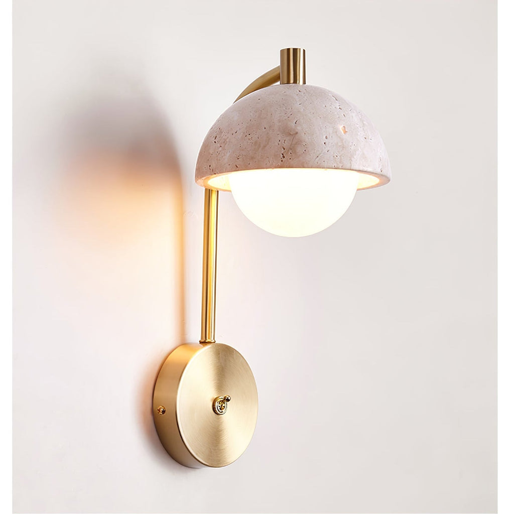 Vellum Travertine Wall Sconce