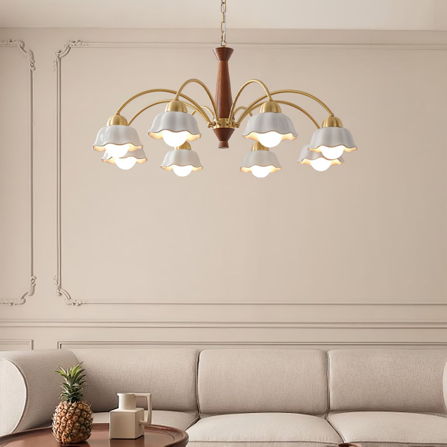 Vera Modern Brass Chandelier