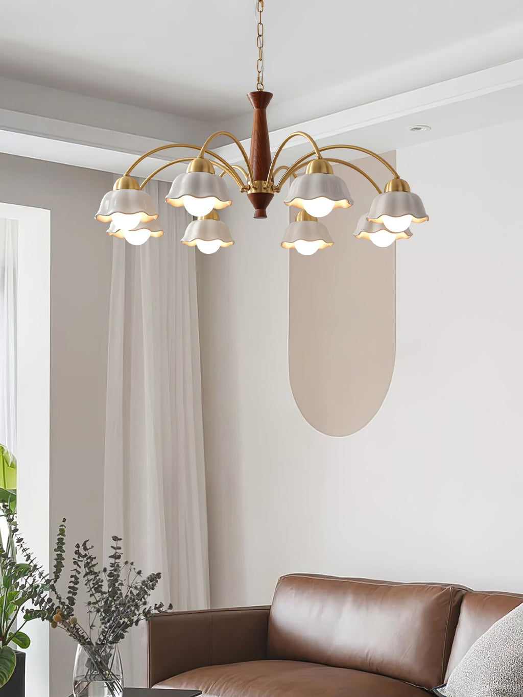 Vera Modern Brass Chandelier