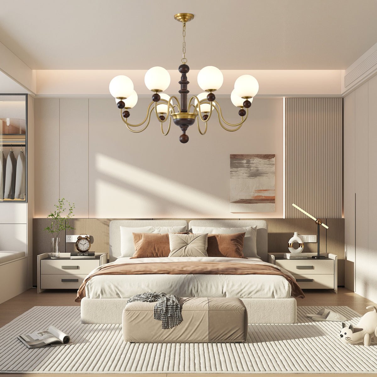 Vintage Curved Sphere Chandelier - ZozHome