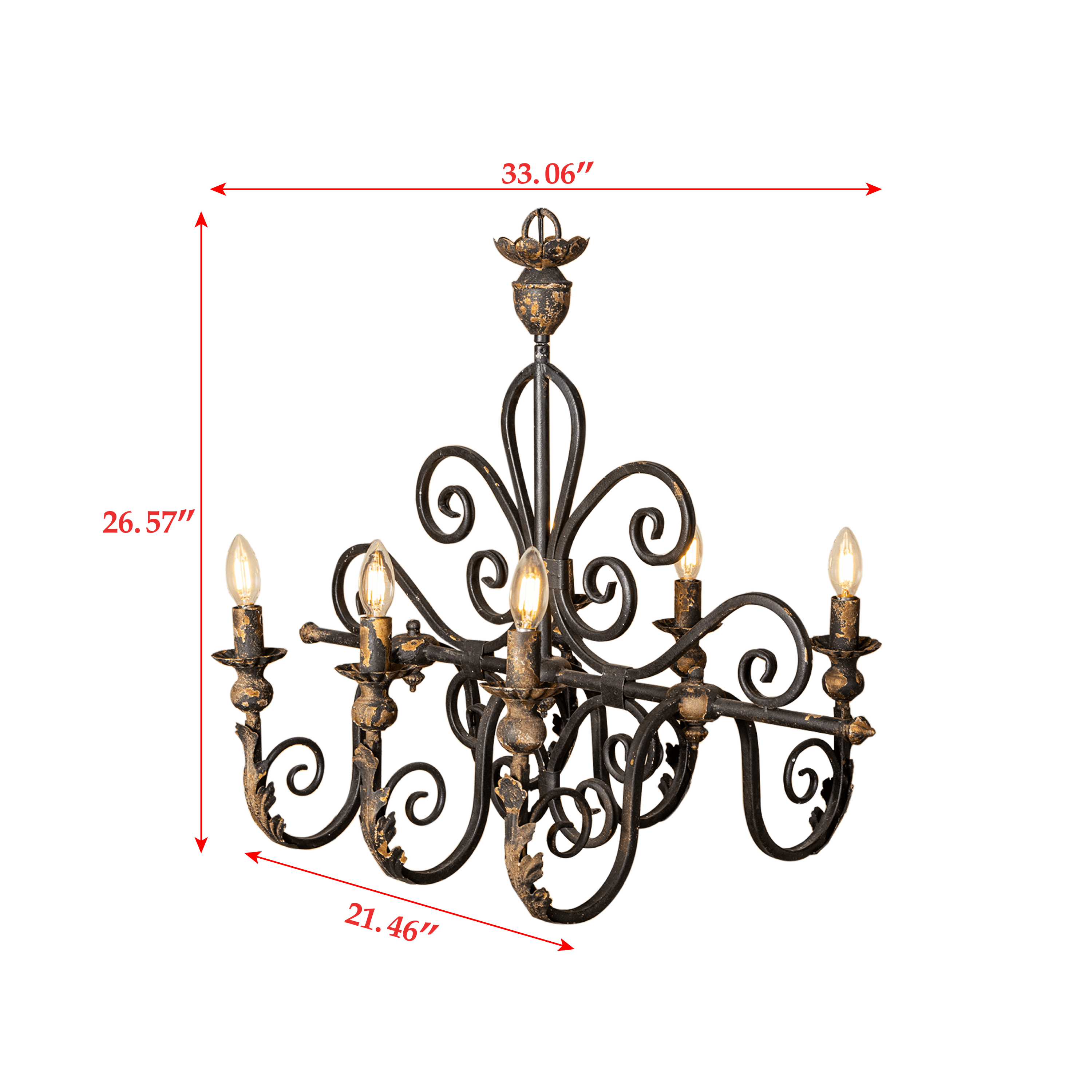 Vintage Elegance Candle Chandelier