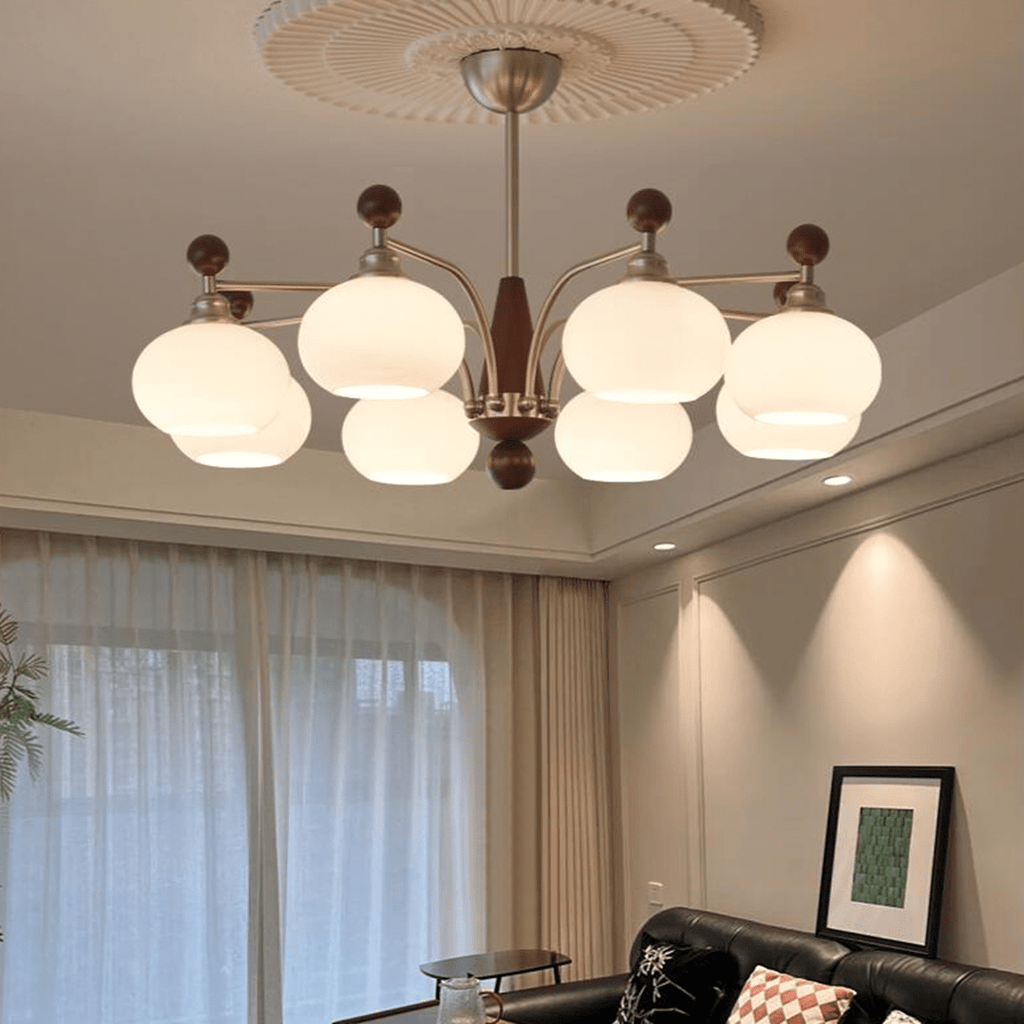 Vintage Persimmon Chandelier