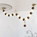 Walnut Bead Necklace Chandelier - ZozHome