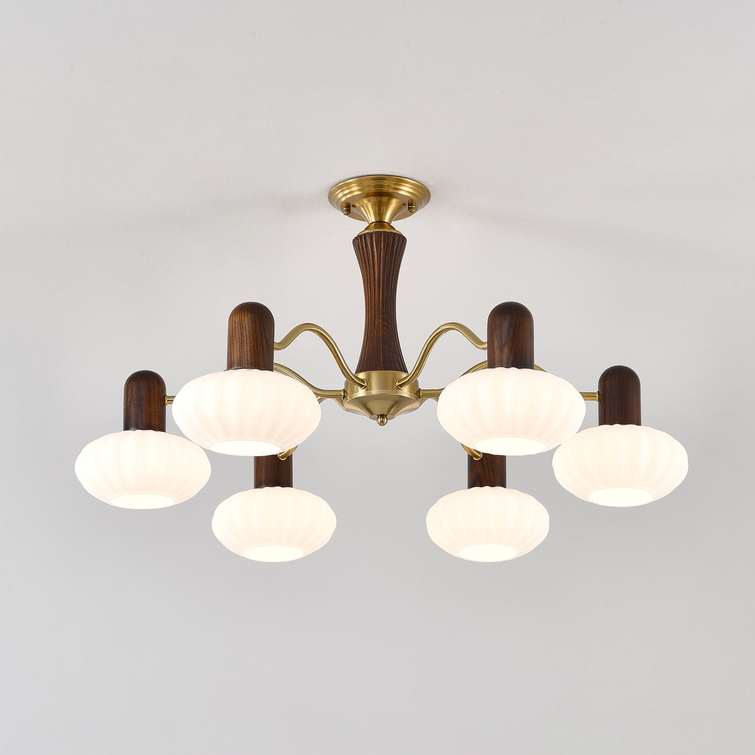 Walnut Color Embrace Chandelier - ZozHome