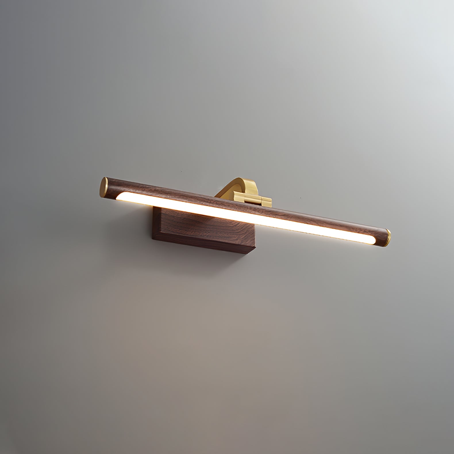Walnut Color Linear LED Wall Light