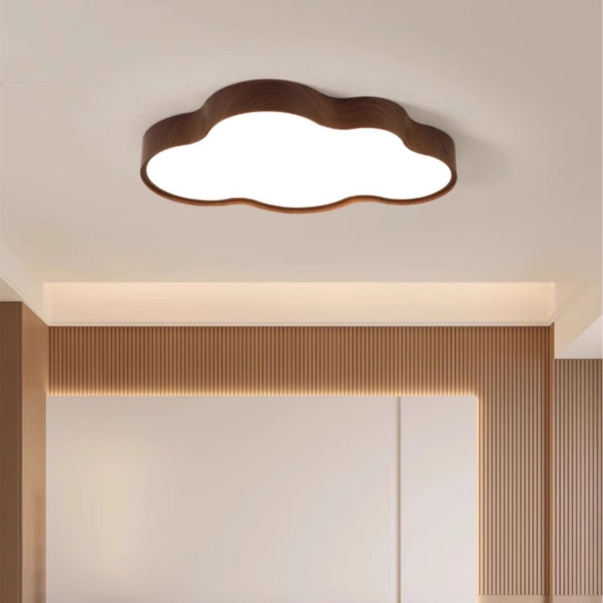Walnut Wood Cloud Ceiling Light