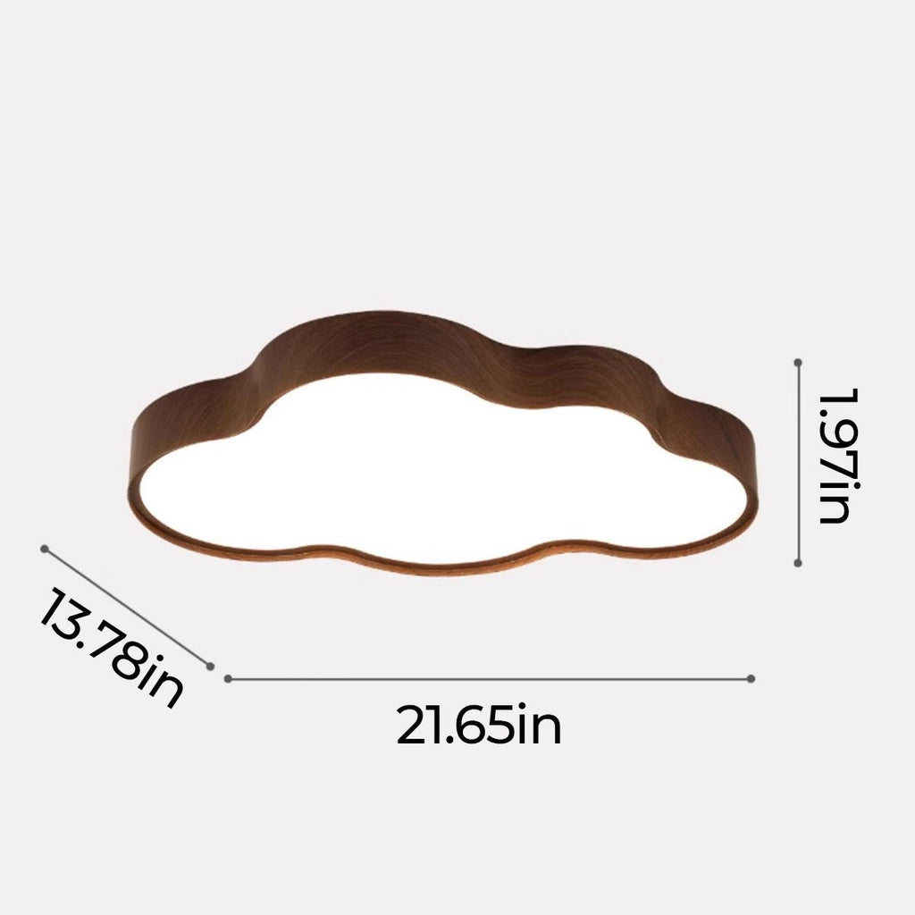 Walnut Wood Cloud Ceiling Light