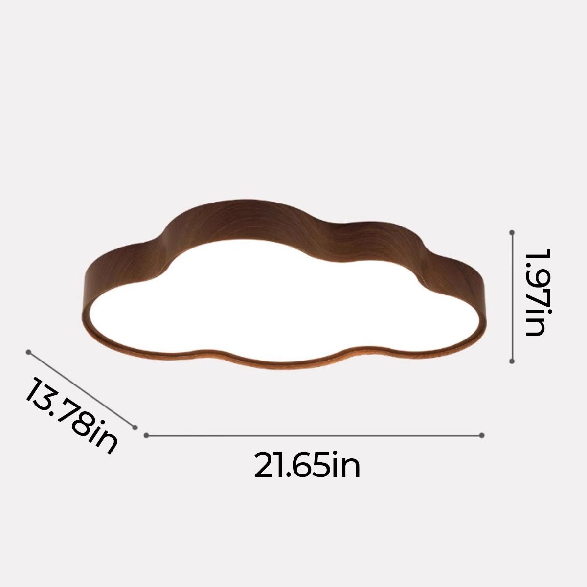 Walnut Wood Cloud Ceiling Light