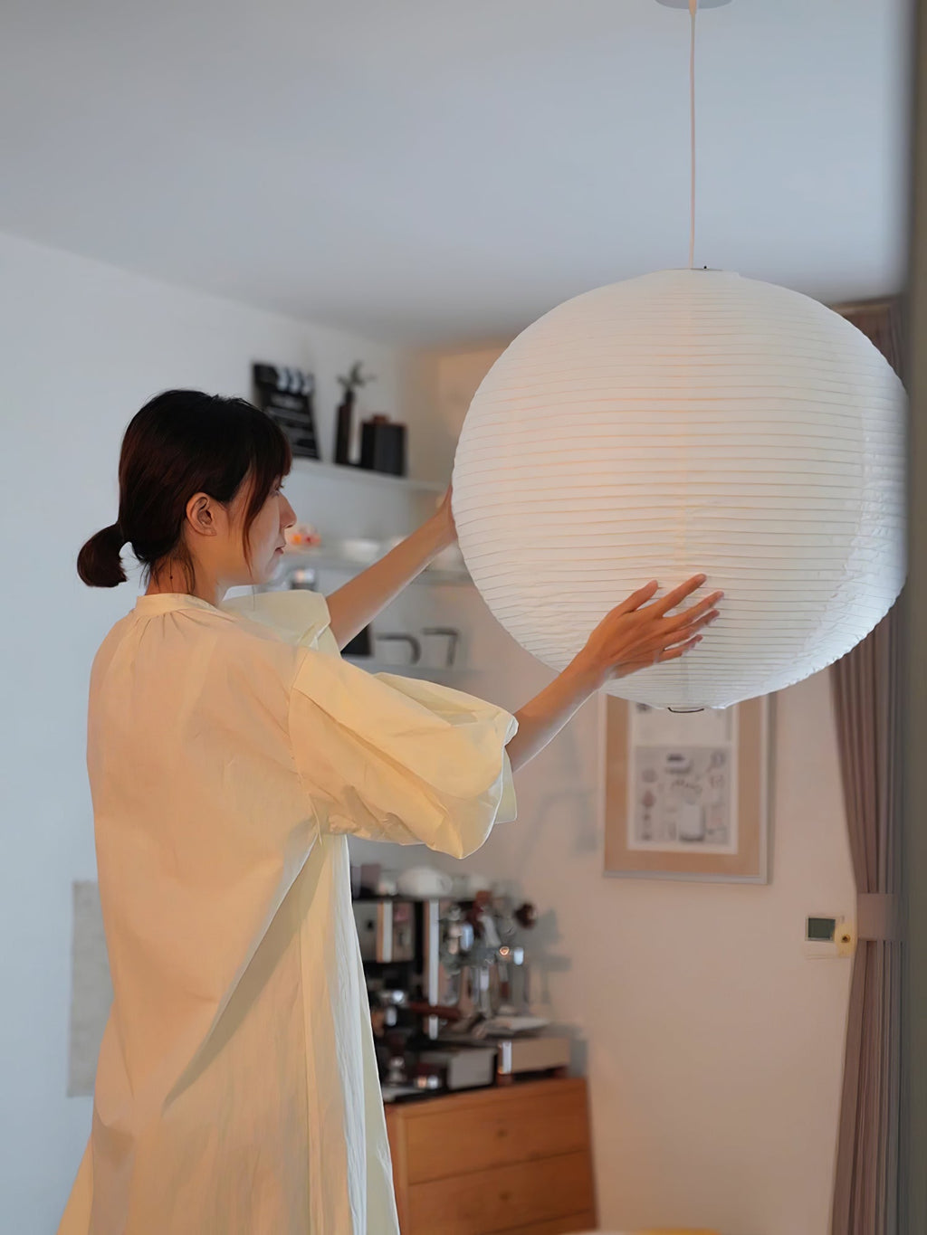 Washi Paper Pendant Light Model A
