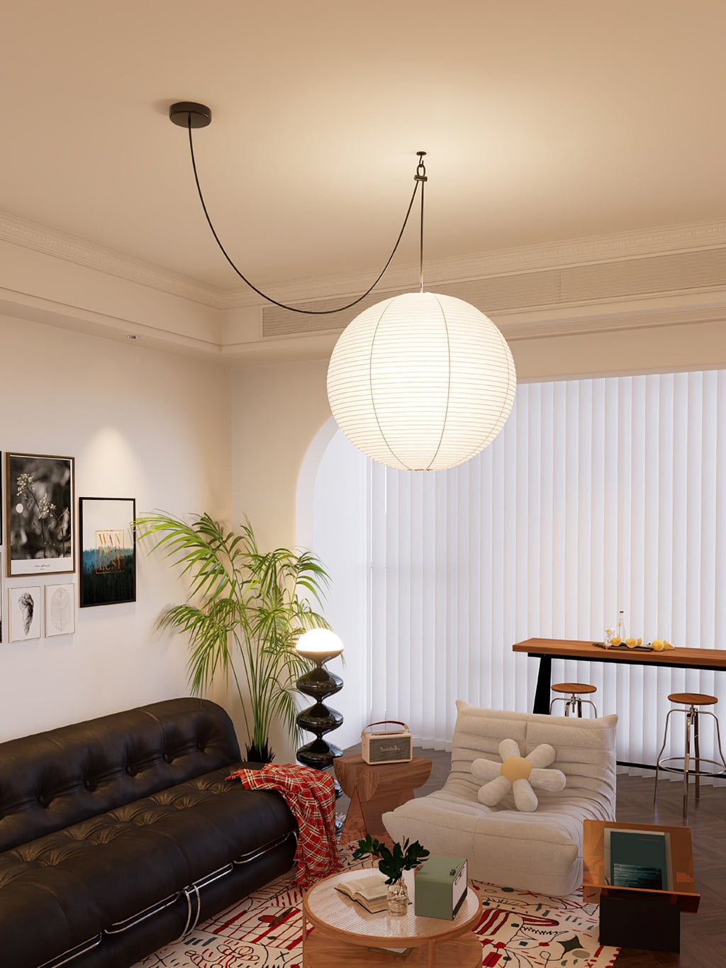 Washi Paper Pendant Light Model A