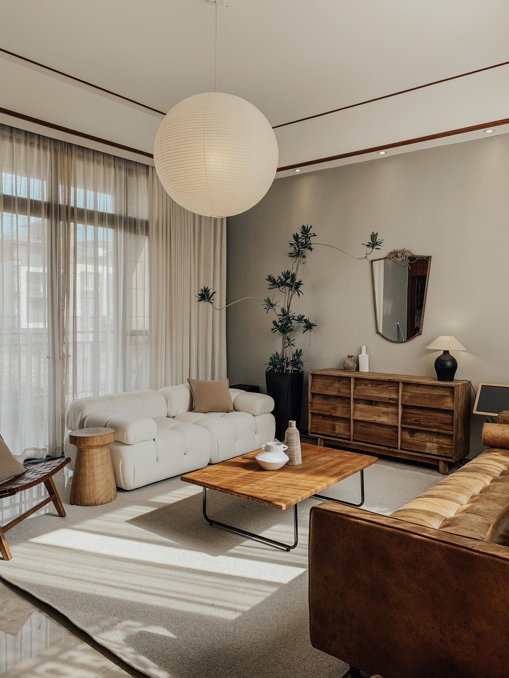 Washi Paper Pendant Light Model A