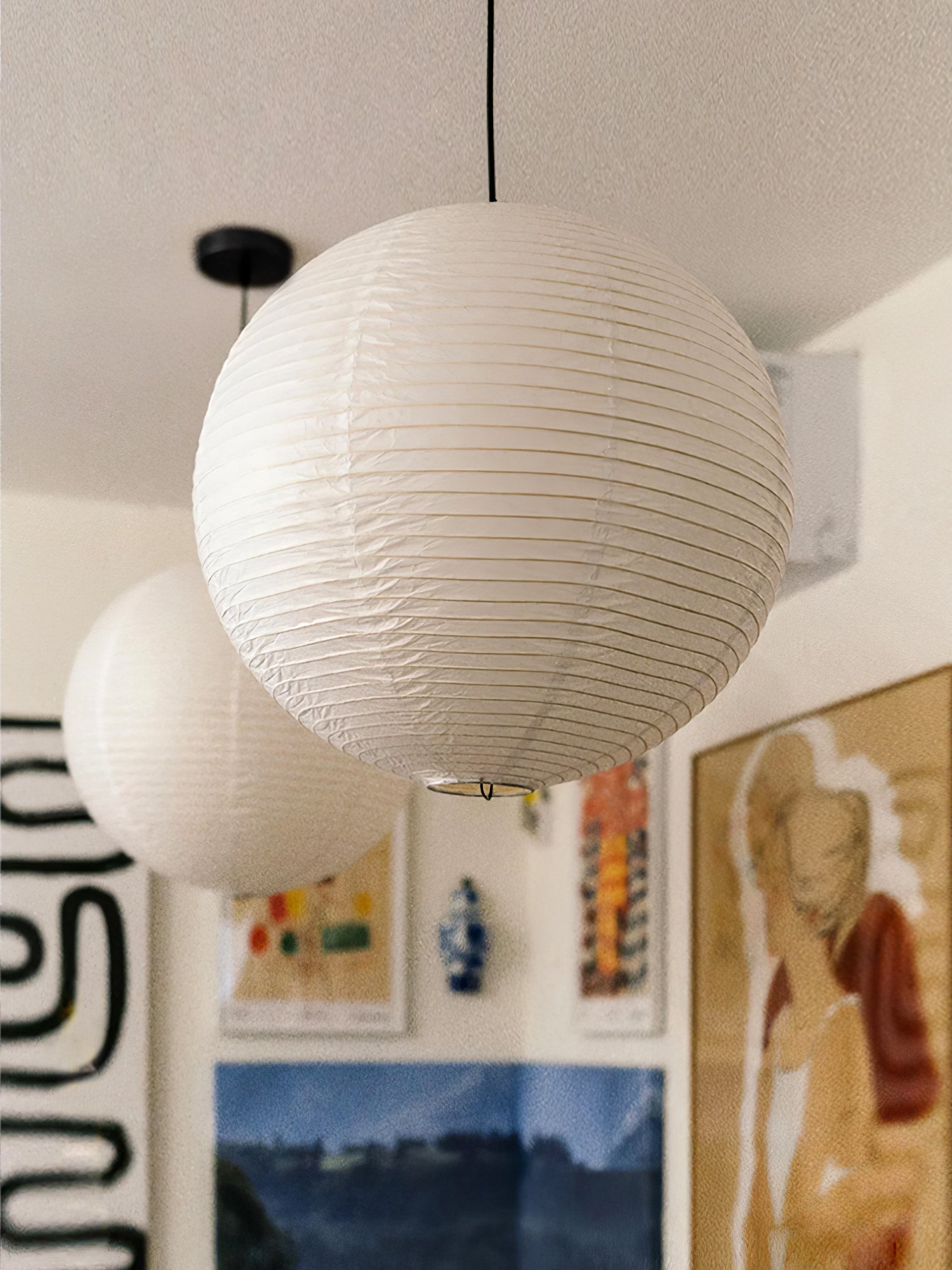 Washi Paper Pendant Light Model A