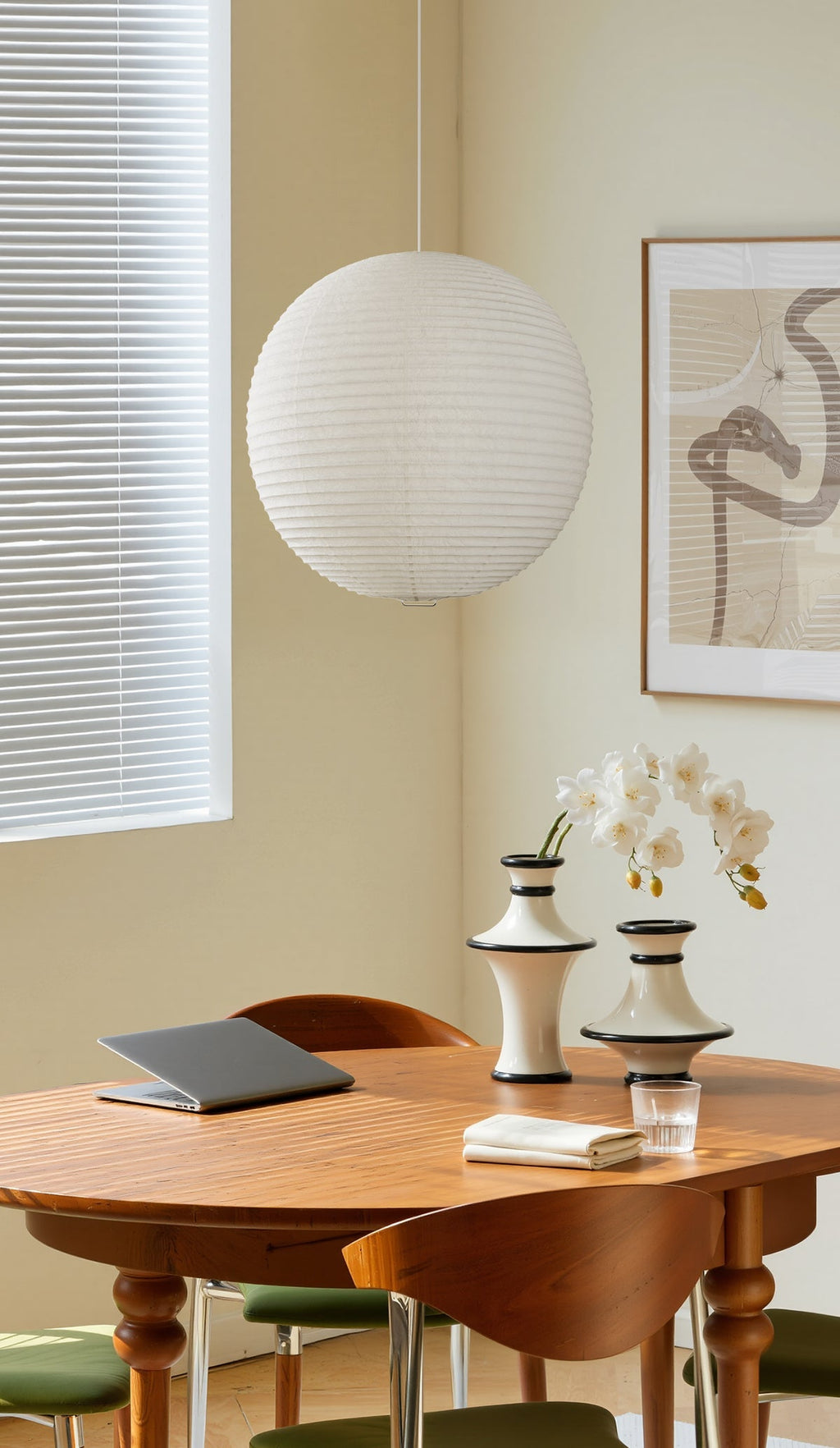 Washi Paper Pendant Light Model A