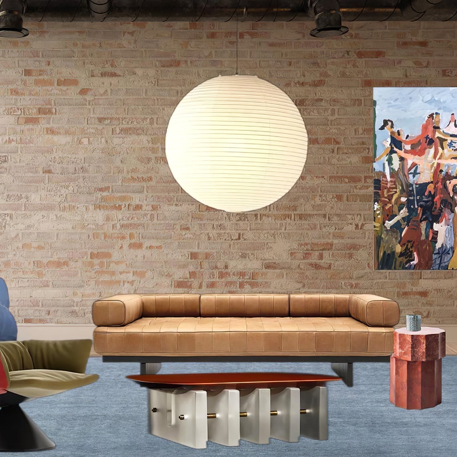 Washi Paper Pendant Light Model A