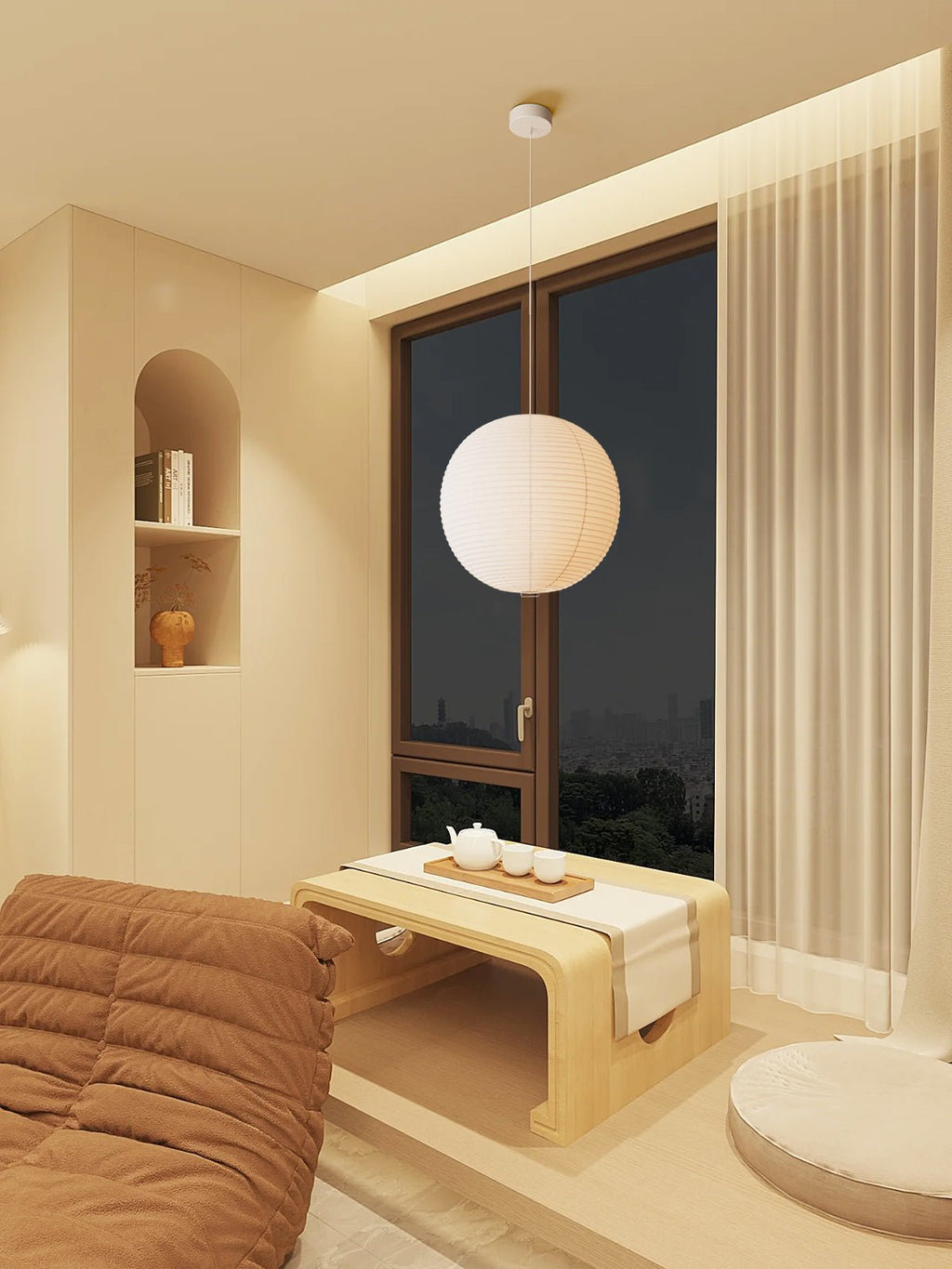 Washi Paper Pendant Light Model A