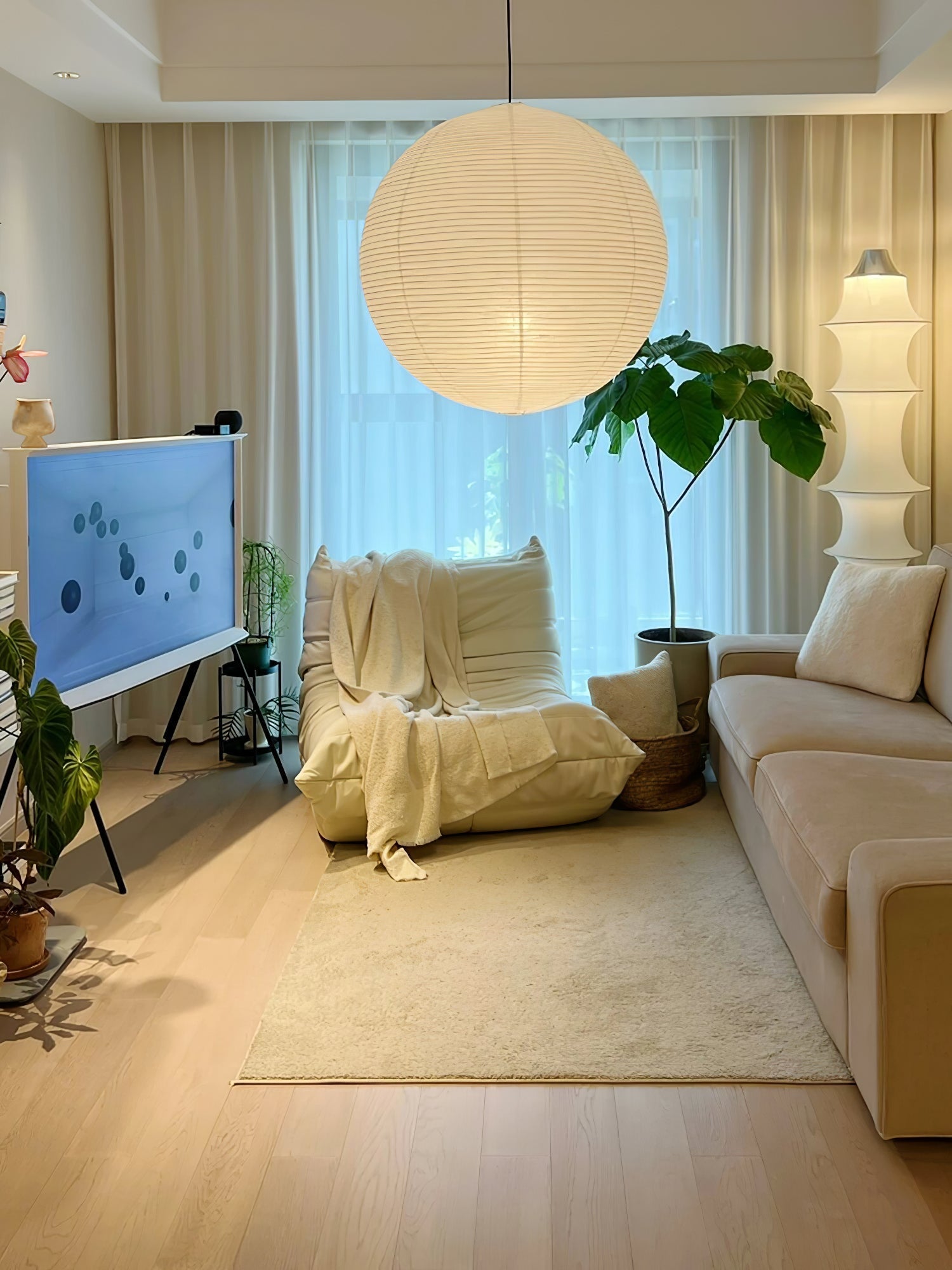 Washi Paper Pendant Light Model A