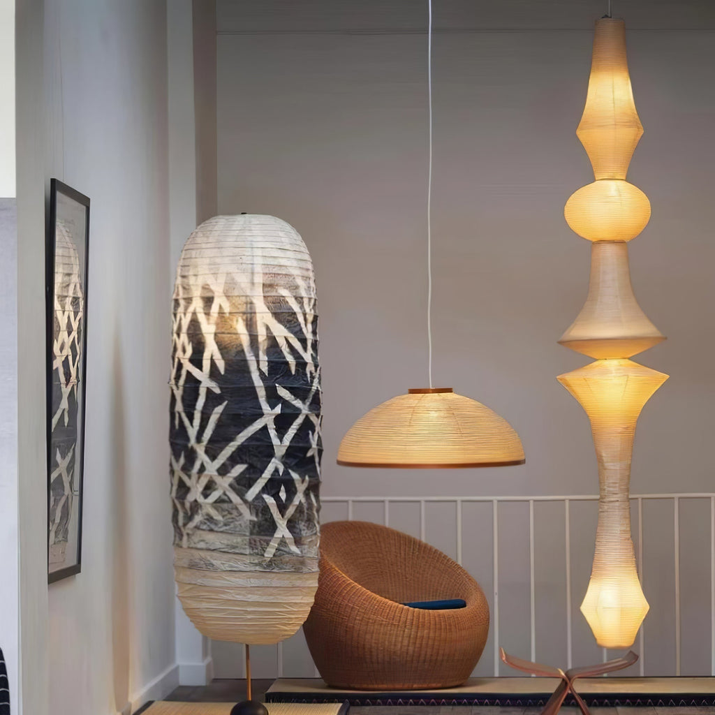 Washi Paper Pendant Light Model B