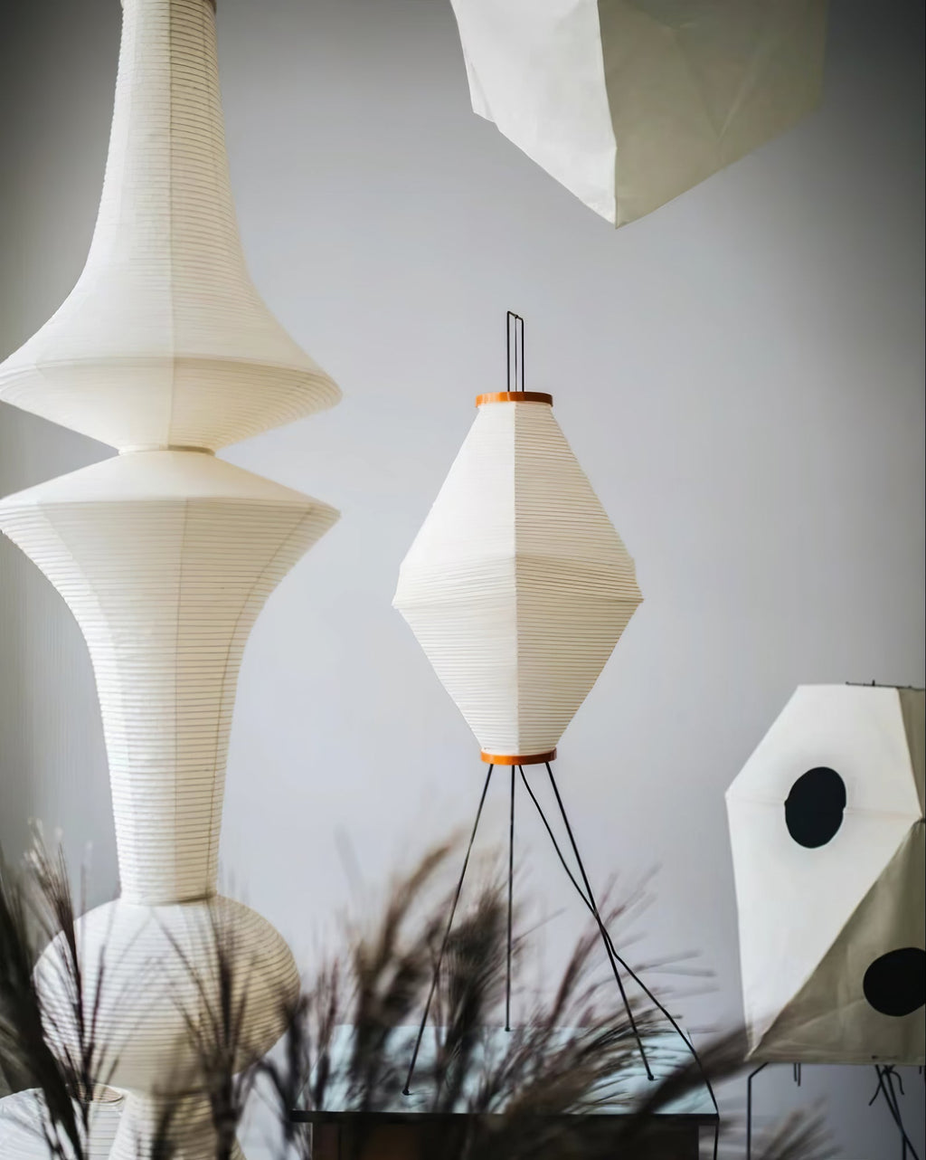 Washi Paper Pendant Light Model B