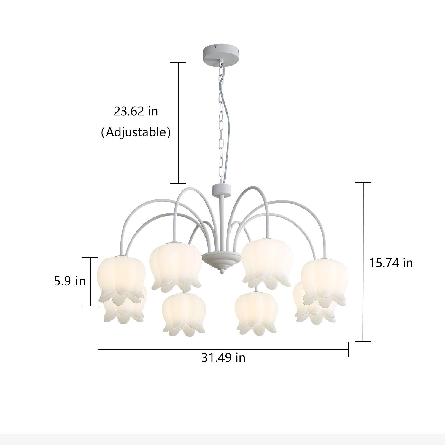 White Lily of the Valley Chandelier - ZozHome