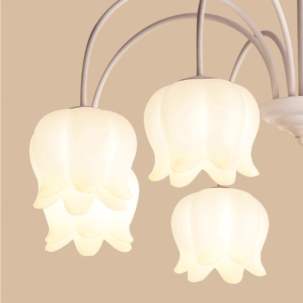 White Lily of the Valley Chandelier