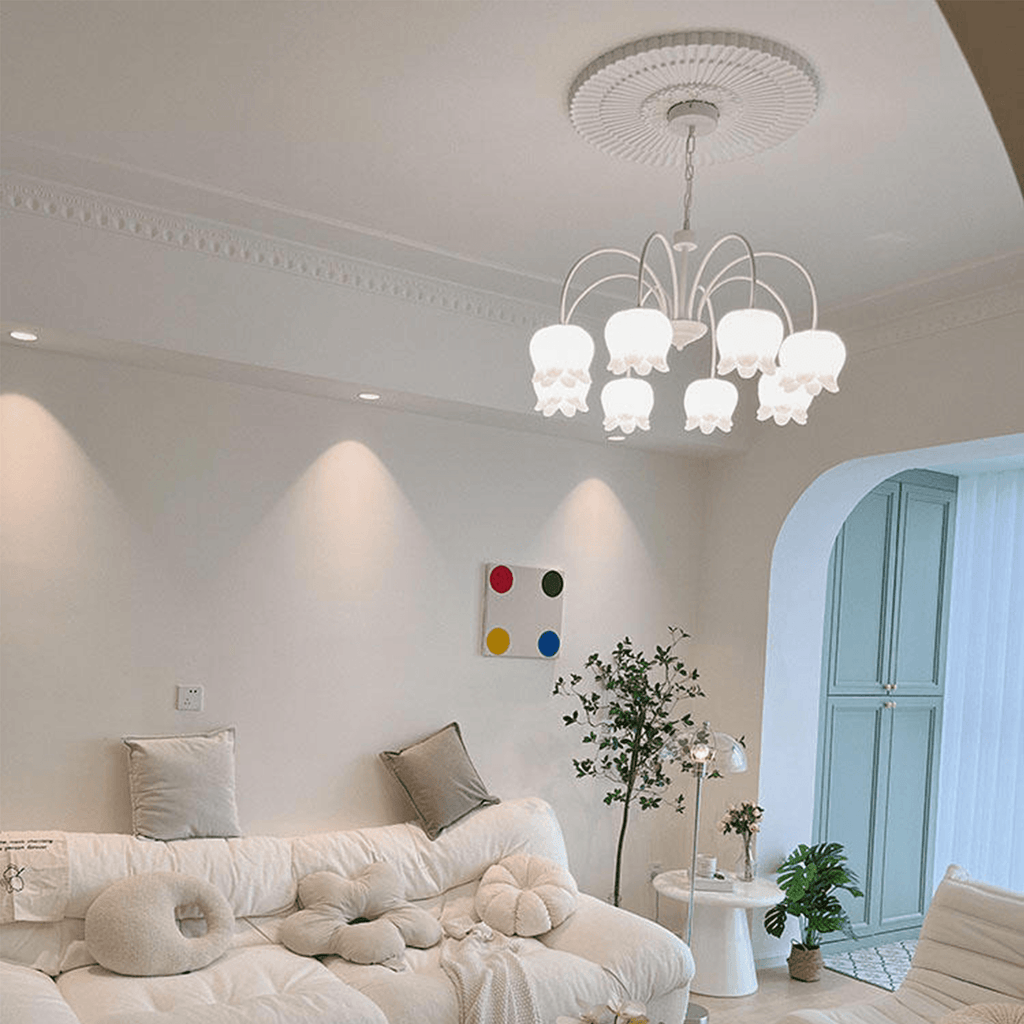 White Lily of the Valley Chandelier