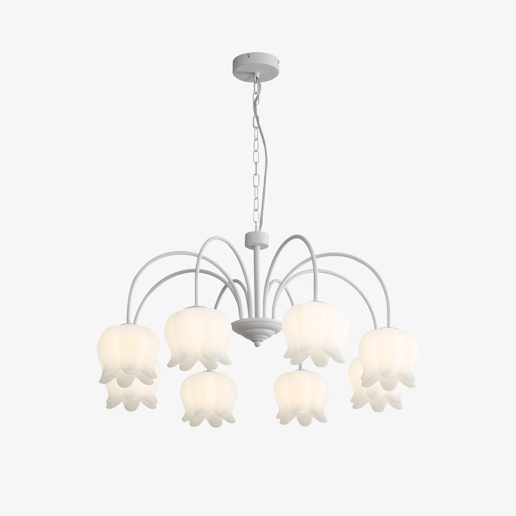 White Lily of the Valley Chandelier